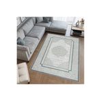 Rovigo Dijital Baskı Yıkanabilir Kaymaz Taban Salon Halısı Ve Yolluk RVG0772, Gri, 160 x 230