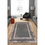 Rovigo Dijital Baskı Yıkanabilir Kaymaz Taban Salon Halısı Ve Yolluk RVG0810-FNL19, Gri, 80 x 400