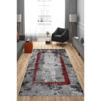 Rovigo Dijital Baskı Yıkanabilir Kaymaz Taban Salon Halısı Ve Yolluk RVG0825-FNL35, Bordo, 160 x 230