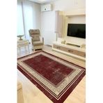 Rovigo Dijital Baskı Yıkanabilir Kaymaz Taban Salon Halısı Ve Yolluk RVG0832-FNL42, Bordo, 80 x 300