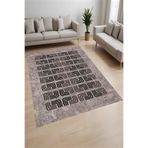 Rovigo Dijital Baskı Yıkanabilir Kaymaz Taban Salon Halısı Ve Yolluk RVG0920-FNL151, Kahverengi, 50 x 80