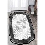 Rovigo Dijital Baskı Yıkanabilir Kaymaz Taban Salon Halısı Ve Yolluk RVG0933-FNL166, Gri, 120 x 160