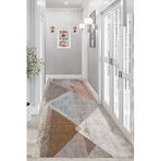 Rovigo Dijital Baskı Yıkanabilir Kaymaz Taban Salon Halısı Ve Yolluk RVG0956-FNL205, Kahverengi, 160 x 230