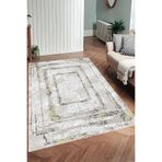 Rovigo Dijital Baskı Yıkanabilir Kaymaz Taban Salon Halısı Ve Yolluk RVG0966-FNL215, Bej, 80 x 300