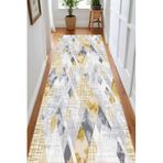 Rovigo Dijital Baskı Yıkanabilir Kaymaz Taban Salon Halısı Ve Yolluk RVG0981-FNL231, Sarı, 80 x 200