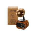 Rowen Nostaljik Mini Hoparlör Ahşap Gramofon Görünümlü Usb/sd Bluetooth B5