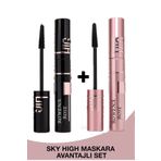 ROWENAROSE Sky High Maskara Pembe & Sky High Maskara Siyah Mascara Set