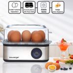 Rowenger 08-Egg 8'li Yumurta Pişirme Makinesı Yumurta Haşlama Makinesı Otomatik Kapanma - Gri