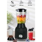 Rowenger 1200 Watt Dual Smoothie Blender Kişisel Blender Cam Sürahi Blender Meyve Sıkacağı Siyah