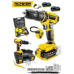 Rowermax Alman Tech 99880VFX Darbeli Ultimate Metal Şanzıman Çift Akülü 24 Parça Şarjlı Matkap