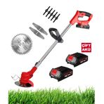Rowermax Rodex Çift Akülü Şarjlı Kenar Ot Çalı Çim Biçme Kesme Tırpan Makinesi Kırmızı