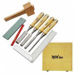 Rox Wood 8 Parça Ahşap Kutulu İskarpela Seti