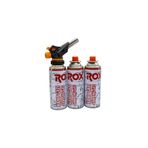 Rox WS-509C Bütan Gaz Torch Kamp Pürmüz Seti 3 Tüp Kartuşlu