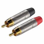 Roxtone Rx-j807 Metal Kırmızı-siyah 2 Adet Rca Erkek Jak