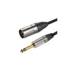 Roxtone RX-K13101 XLR Erkek-6.3 mm 1 m Mono Jaklı Kablo