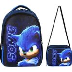 Roxy Dijital Sonic Ilkokul ve Beslenme Çantası Seti - Tek Adet - Saks Mavi
