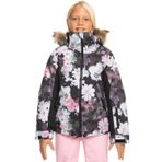 Roxy Jet Ski 8-16 Yaş Kız Çocuk Kayak/Snowboard Montu-ERGTJ03162TBB TBBF-TRUE BLACK BLURRY FLOWER 16Y