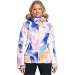 Roxy Jet Ski Kadın Snowboard Ceketi S Beden Renkli Desen ile Su Geçirmez ve Nefes Alabilir