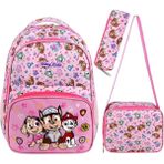 Roxy Paw Patrol 3'lü Set Ilkokul Çantası, Termal Beslenme Çantası ve Kalem Kutusu Seti - Bebek Pembe