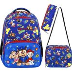 Roxy Paw Patrol 3'lü Set Ilkokul Çantası, Termal Beslenme Çantası ve Kalem Kutusu Seti - Saks Mavi