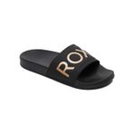 Roxy Slippy II kadın sandaleti, Siyah M Altın, 39 EU