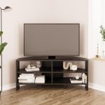 Roy B1430 Köşe Tv Ünitesi Tv Sehpası – Siyah | Minimal Açık Raflı
