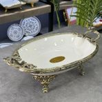 Roy King Classy 21x38x10 cm Antik Oval Derin Sunum Tabak