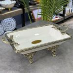 Roy King Classy Dikdörtgen 20x36x10 cm Antik Derin Sunum Tabak