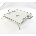 Roy King Classy Kare 24x30 cm Gümüş Sunum Tabak
