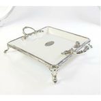 Roy King Classy Kare 24x30 cm Gümüş Sunum Tabak