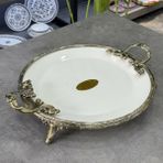 Roy King Classy Yuvarlak 32x38 cm Antik Sunum Tabak