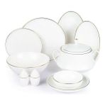 Roy King DSN048 Gold Thin 12 Kişilik 55 Parça Bone China Yemek Takımı