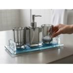 Roy King Kristal Black 4 Parça Banyo Seti
