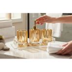 Roy King Kristal Gold 4 Parça Banyo Seti