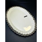 Roy King Line Silver Oval Sunum Tabak 39*27 - 39 x 27 cm