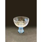 Roy King Mavi Ayaklı Kristal Cam 6'lı Kup/kase - 250 ml