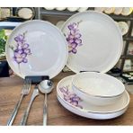ROY KING PURPLE FLOWER 24 PARÇA 6 KİŞİLİK YEMEK TAKIMI