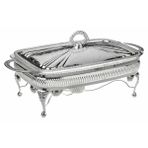 Roy King QA 46 39x20x18 cm Dikdörtgen Ayaklı Gümüş Fırın Kabı