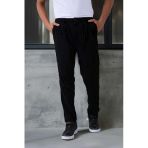 Roy Regular Fit Beli Lastikli Fitilli Kadife Kumaş Fermuarlı Jogger Erkek Pantolon - Siyah