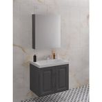 Royal 65 cm Banyo Dolabı Takımı Antrasit Gri