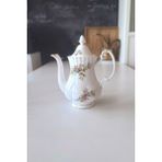 Royal Albert Moss Rose Motifli Vintage Antika Porselen Çay/kahve Demliği Pembe Beyaz
