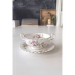 Royal Albert Moss Rose Nurantik Antika Porselen Çorba Kasesi Konsome