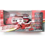 Royal Ambulans Helikopter Set ve 4 Ufak Araba
