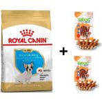 Royal Canin French Bulldog 3 kg Yavru Köpek Maması + 2x80 gr Wooc Ödül