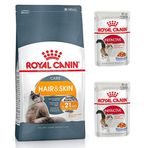 Royal Canin Hair Skin Care Tüy Güzelliği 2 kg Kedi Maması + Royal Canin 2 Adet Yaş Mama