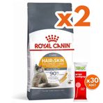 Royal Canin Hair Skin Hassas Tüylü Kedi Maması 10 Kg x 2 Adet + 30 Adet Wooc Lolipop Ödül