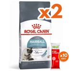 Royal Canin Hairball Tüy Yumağı Kontrolü Kedi Maması 2 Kg x 2 Adet + 10 Adet Wooc Lolipop Ödül