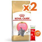 Royal Canin Kitten British Shorthair Yavru Irk Kedi Maması 2 Kg x 2 Adet + 10 Adet Wooc Lolipop Ödül