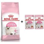 Royal Canin Kitten Yavru Kuru 4 kg Kedi Maması + 2 Adet Yaş Mama Hediye
