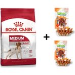 Royal Canin Medium Adult Orta Irk 15 kg Köpek Maması + 2x80 gr Wooc Ödül